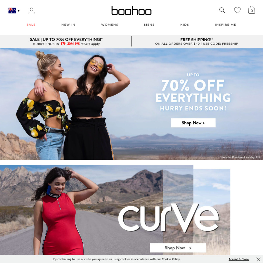 Free Shipping No Minimum Spend Boohoo Items From 1 Ozbargain