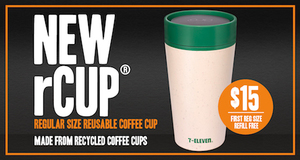 rCup Regular Size Reusable Cup $15 with First Regular Coffee Free