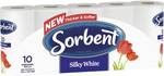 Sorbent Toilet Tissue White 10 Pack $3.50 (Was $7) @ Woolworths