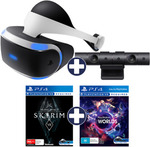 PlayStation VR + Camera V2 + VR Worlds + Skyrim VR $269.10 + $4.95 Delivery @ EB Games eBay Store