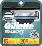 [Amazon Prime] Gillette Mach3 Men’s Razor Blade Refills, 15 Count $24.67 Delivered @ Amazon US via AU