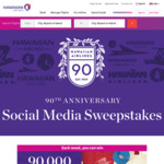 Win 1 of 5 Weekly Hawaiian Airlines Heritage Prize Packs Plus 90,000 HawaiianMiles from Hawaiian Airlines