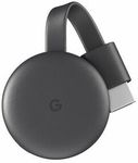 Google Chromecast 3 (Charcoal) - $47 @ Officeworks/Harvey Norman