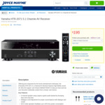 Yamaha HTR-2071 5.1 Channel AV Receiver $195 @ Joyce Mayne & Domayne