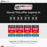 FileFactory Premium Accounts from $49 USD (More than 50% off)