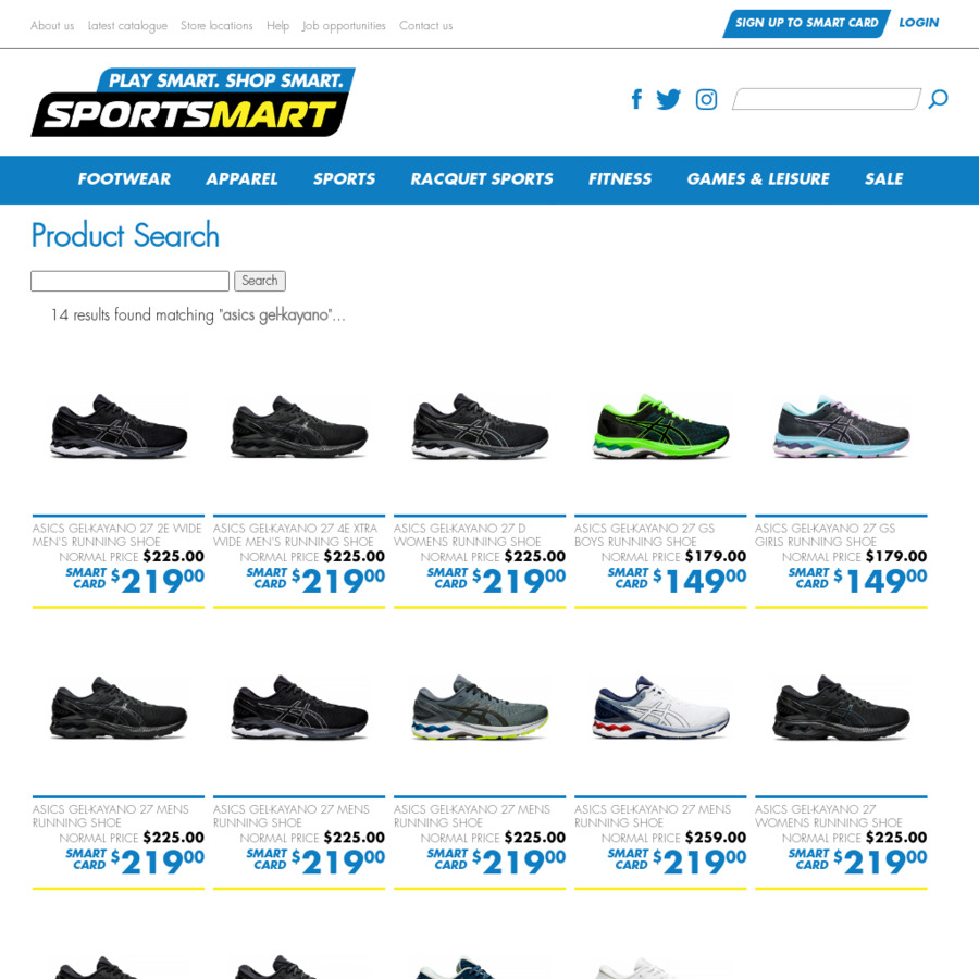 sportsmart asics