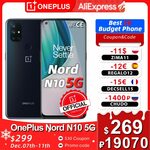 OnePlus Nord N10 5G 6GB 128GB NFC US$295.90 (A$399.27) @ OnePlus Official Store AliExpress