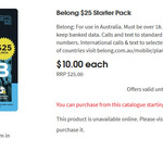 Belong $25 Starter Pack for $10 & How to Use (e.g. Get 12GB for 3 Months) @ Coles & Officeworks
