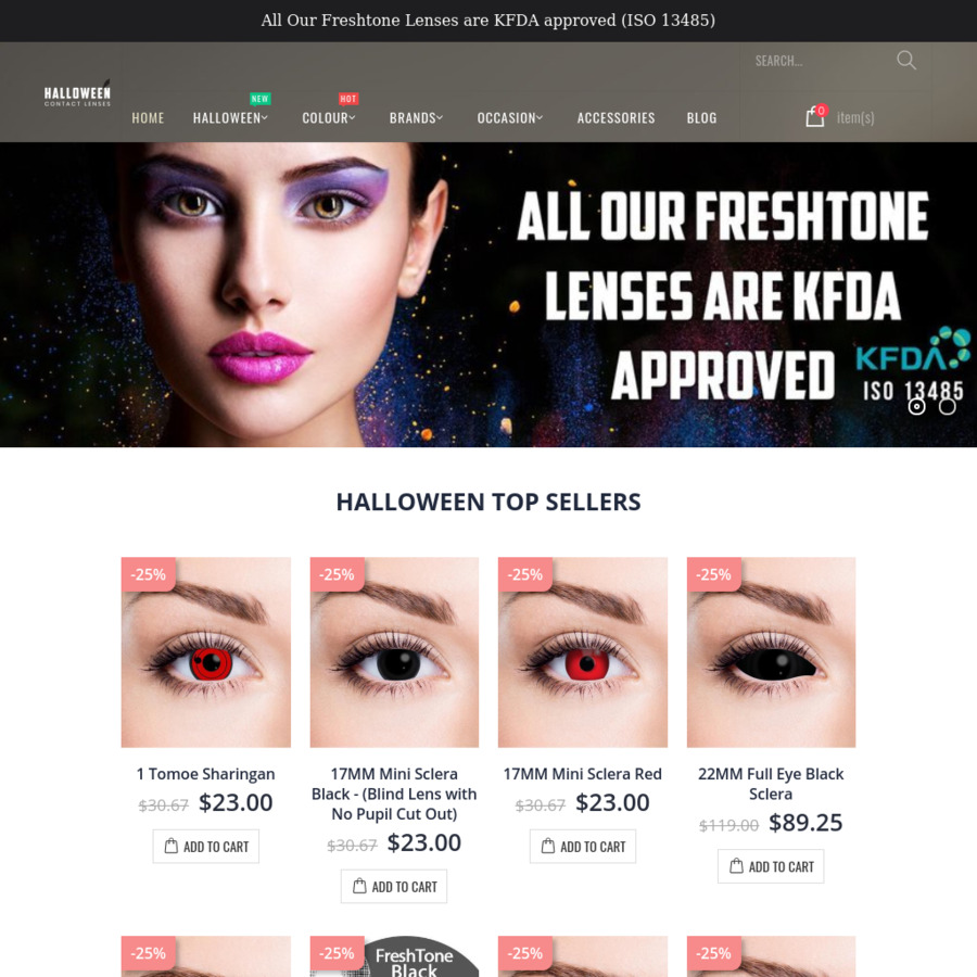 10 off Storewide (New Customers) Halloween Contact Lenses OzBargain
