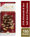 Lindt Les Grandes Almond & Sea Salt Dark Block Chocolate or White Almond Block Chocolate $3 (Normally $6) @ Coles