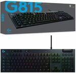 Logitech G815 LIGHTSYNC RGB Mechanical Gaming Keyboard - GL Tactile $149.50 Delivered @ Amazon Au