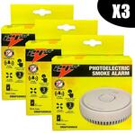 3PCs Smoke Alarm Fire Detector Photoelectric $29.99 (Was $66.65) + Free Delivery to Most Areas @ TOPTO