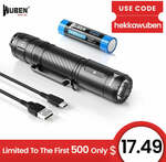 Wuben C3 LED Rechargeable Flashlight USB C - US$17.49 (~A$24.11) Delivered @ Hekka