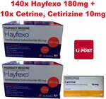140x Telfast Generic Hayfexo & 10x Generic Zyrtec Cetirizine $27.98 Delivered @ PharmacySavings