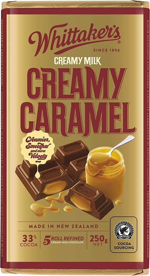 [Backorder] Whittaker’s 33% Cocoa Caramel Milk Chocolate Block 250g $4 (Min Qty 3) + Delivery ($0 with Prime/$39+) @ Amazon AU