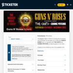 [SA, QLD] Guns N' Roses All Gold & Silver Reserve Tickets $69 (SA) / $70 (QLD) + $8.45 Fee @ Ticketek