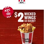 $2 Wicked Wing Go Bucket Pickup Only @ KFC (App or Web Order Only)
