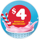 Regular Milkshakes $4 @ Krispy Kreme (Excludes SA)
