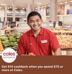 Get $10 Back When You Spend $75 or More at Coles @ Commbank Rewards (Activate in App Required)