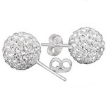 $1.00 +$6 Shipping - Crystal Sterling Silver Earrings Sale for New Lauch