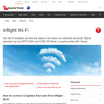 Free in-Flight Wi-Fi over Australia on Selected A330-200 & B737-800 International Flights @ Qantas & Viasat