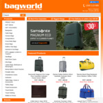 $5 off $100 Spend, $15 off $200 Spend, $30 off $300 Spend @ Bagworld
