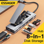 Essager USB-C 10Gbps Hub (M.2 NVMe/SATA, HDMI, PD100W, USB 3.2, SD/TF) US$28.50 (~A$42.99) Shipped @ Essager Official AliExpress