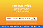 Buy 3, Save 30% | Buy 4 or More, Save 40% on Selected Home Essentials + Delivery ($0 with OnePass) @ Catch