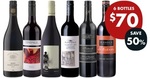 6 Bottles of Red from 1stChoice Liquor - $70 (50% off)