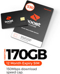 Boost 365 Days $230 170GB Prepaid SIM for $179.99 Delivered (Activate by 05 Aug) @ Lucky Mobile