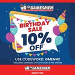 Extra 10% off (Excl. Consoles, Pre-Orders & Out of Stock Items) + Delivery ($0 SYD C&C) @ The Gamesmen