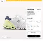 Cloudflyer 4 Shoes $155 (RRP $258) Delivered @ ON