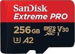 SanDisk 256GB Extreme PRO microSDXC Card with Adapter $39 + Delivery ($0 with Prime/ $59 Spend) @ Amazon AU