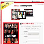 Time Australia 1 Year Subscription 54 Issues $99.9 with iPad and Online Acces, Free Watch Set