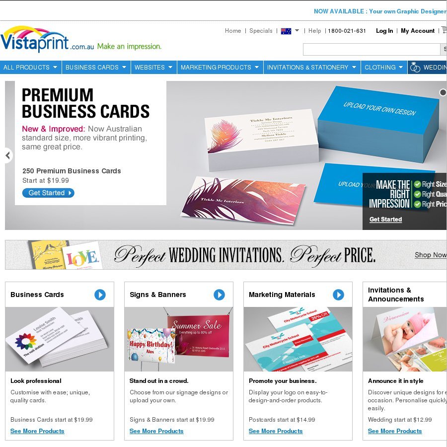 Vistaprint Free Delivery on All Orders over 1 OzBargain