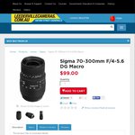 Sigma 70-300mm Zoom Macro Lens $99 Pickup or $115 Delivered Auswide Normally $199, PERTH