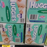 Woolworths: Huggies Baby Wipes 384 Refill Pack $13 was $19.37 (Made in Korea)