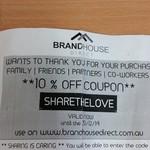 Brand House Direct 10% off Coupon