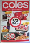 Coles Macquarie Centre (NSW) Half Price Specials + 10% off $50+ Spend Coupon