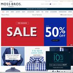 Moss Bros Sale - Ermenegildo Zegna Cloth Suits for £199.00 + Delivery