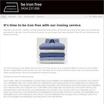 50% off Ironing Service and eGift Cards ($27.50 for a $55 eGift Card) Sydney CBD/East @ Be Iron Free