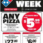 Domino's Mega Week 11-20/5, $5.95 Pick Up, $27 Delivered 3 x Pizzas (WA)