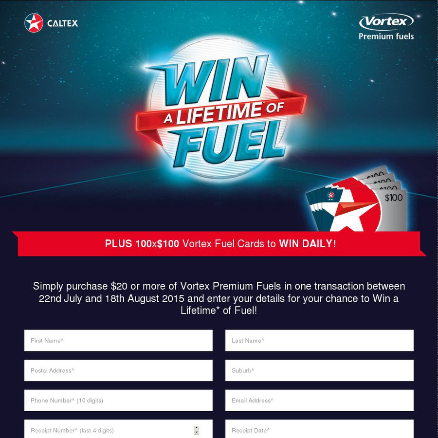 Win 0 000 In Cash And Fuel Cards Or 1 Of 2800x 100 Fuel Cards From Caltex Ozbargain Competitions
