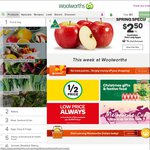 Woolworths Online Weekly Promotion - $10 off $100 Spend Click and Collect
