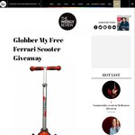 Win 1 of 3 Globber My Free Ferrari Scooters (Valued at $160ea) from The Weekly Review [VIC]