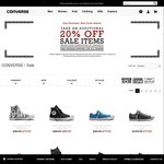 Converse.com.au Extra 20% off Sale Items + FREE Express Shipping (No Minimum $)