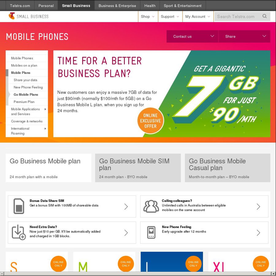 telstra business mobile sim only plans