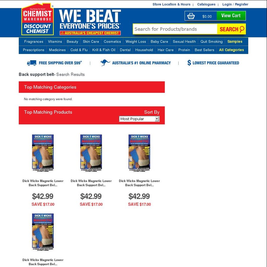 Hernia belt shop chemist warehouse