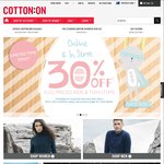 Online or Westfield Stores - 30% off Full Price Items @ CottonOn