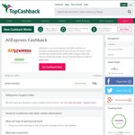 7% Cashback from TopCashBack at AliExpress